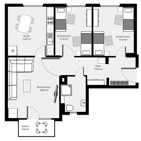 3-raum In Chemnitz, Ideal Fuer Monteure アパート ケムニッツ