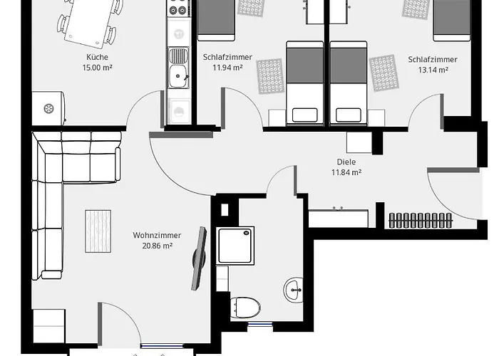 3-raum In Chemnitz, Ideal Fuer Monteure شقة شيمنيتز